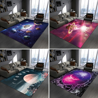 3D Visual Cartoon Cosmic Planet Living Room Carpet, Size: 60x90cm(RZ Cosmic Planet 11) by bashfashion