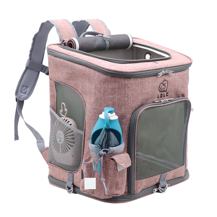 LDLC QS-002-L Foldable And Breathable Portable Pet Backpack(Light Pink) by LDLC