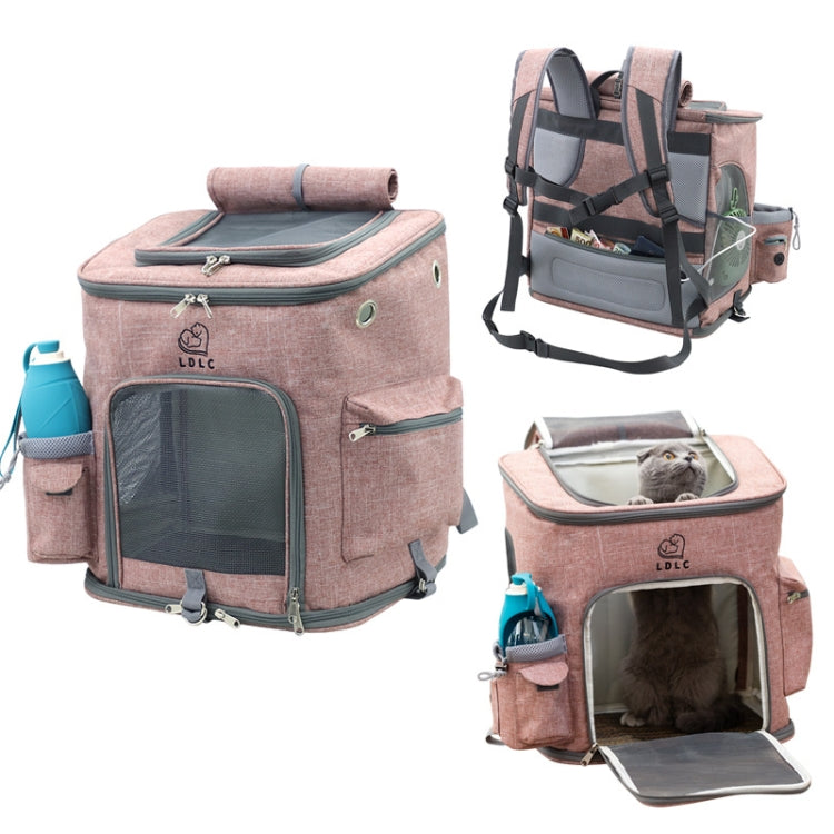 LDLC QS-002-L Foldable And Breathable Portable Pet Backpack(Light Pink) by LDLC