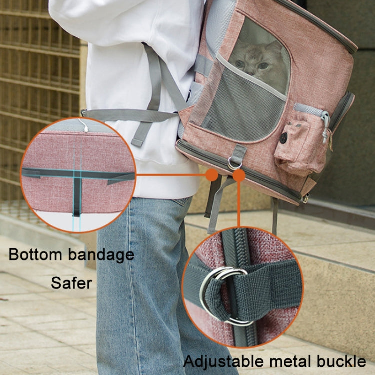 LDLC QS-002-L Foldable And Breathable Portable Pet Backpack(Light Pink) by LDLC