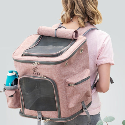 LDLC QS-002-L Foldable And Breathable Portable Pet Backpack(Light Pink) by LDLC