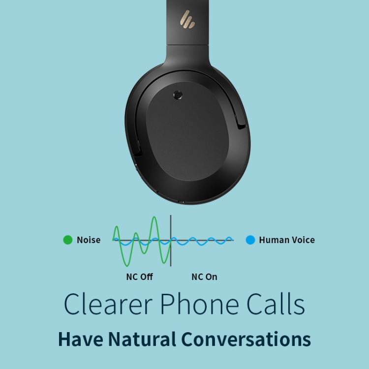 Edifier W820NB Bluetooth Wireless Noise Cancelling Sports Music Headset(Grey) by Edifier