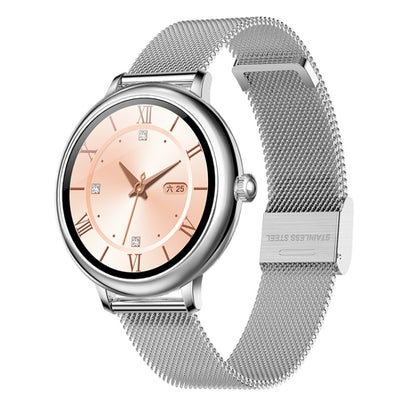 LOANIY CF80 1.08 Inch Heart Rate Monitoring Smart Bluetooth Watch, Color: Silver Steel by LOANIY