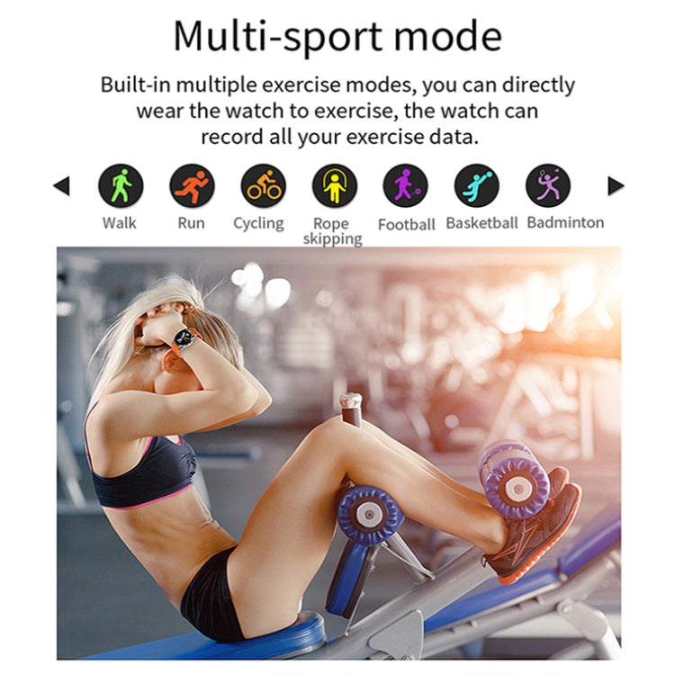 LOANIY CF80 1.08 Inch Heart Rate Monitoring Smart Bluetooth Watch, Color: Silver Steel by LOANIY