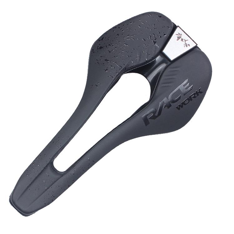 RACEWORK RK068 Mountain Bike Microfiber Leather Seat Cushion(Black) by RACEWORK