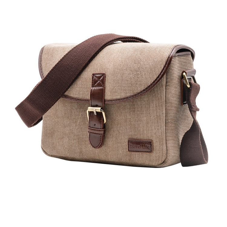 Casual SLR Camera Canvas Crossbody Bag(Khaki) by bashfashion