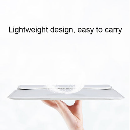 PU08DZ Leather Laptop Liner Bag with Stand Function, Size: 13.3 inches(Cowhide Yellow) by bashfashion