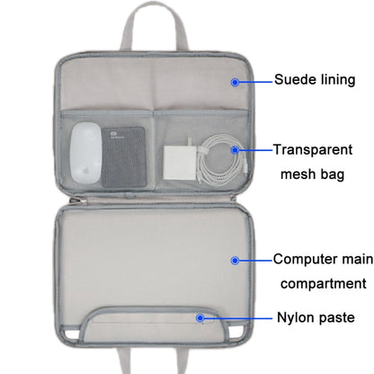 Baona BN-Q006 PU Leather Full Opening Laptop Handbag For 15/15.6/16 inches(Sky Blue) by Baona