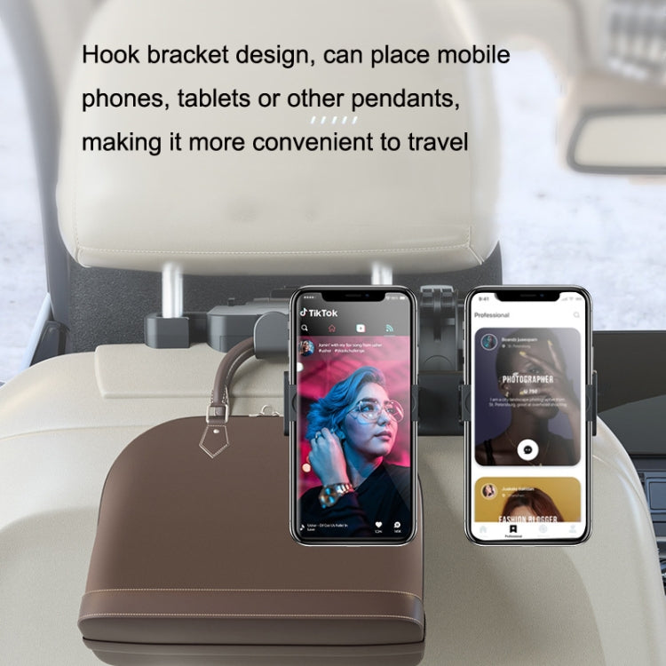 A09 Car Seat Headrest Memory Foam Comfortable Neck Pillow, Style: With Stand (White) by bashfashion