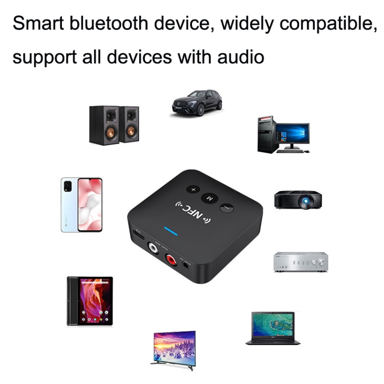 AFK-A10 NFC Bluetooth Receiver Transmitter AUX Car Speaker Receiver by bashfashion