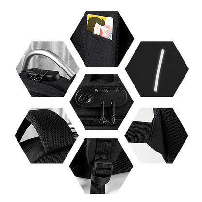 SJ16 Laptop Anti-Theft Backpack, Size: 13 inch-15.6 inch(Mysterious Black) by bashfashion