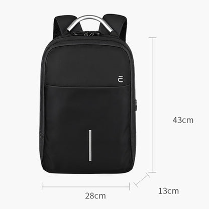 SJ16 Laptop Anti-Theft Backpack, Size: 13 inch-15.6 inch(Mysterious Black) by bashfashion