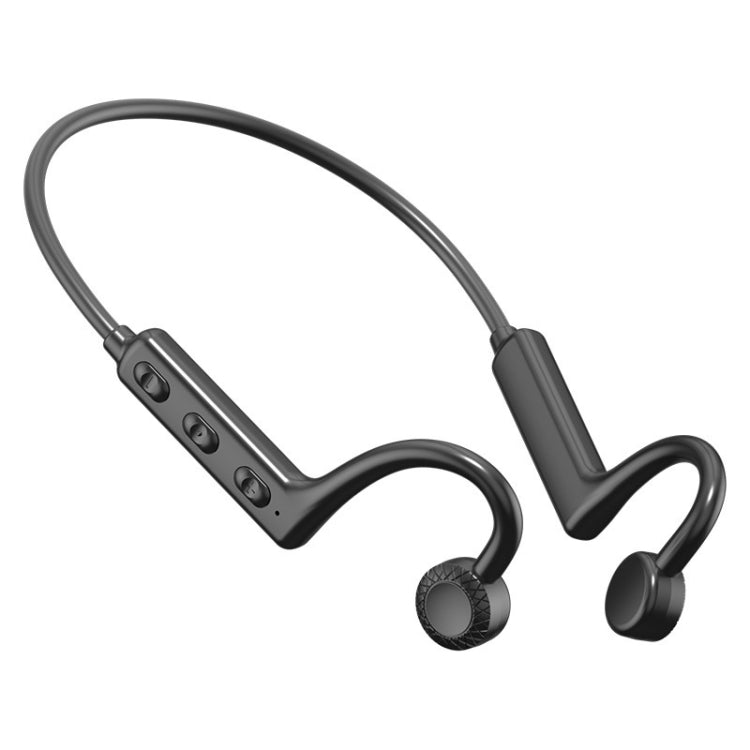 KS-19 Bluetooth Headset Sound Conducting Hanging Neck Business Headphones(Black) by bashfashion