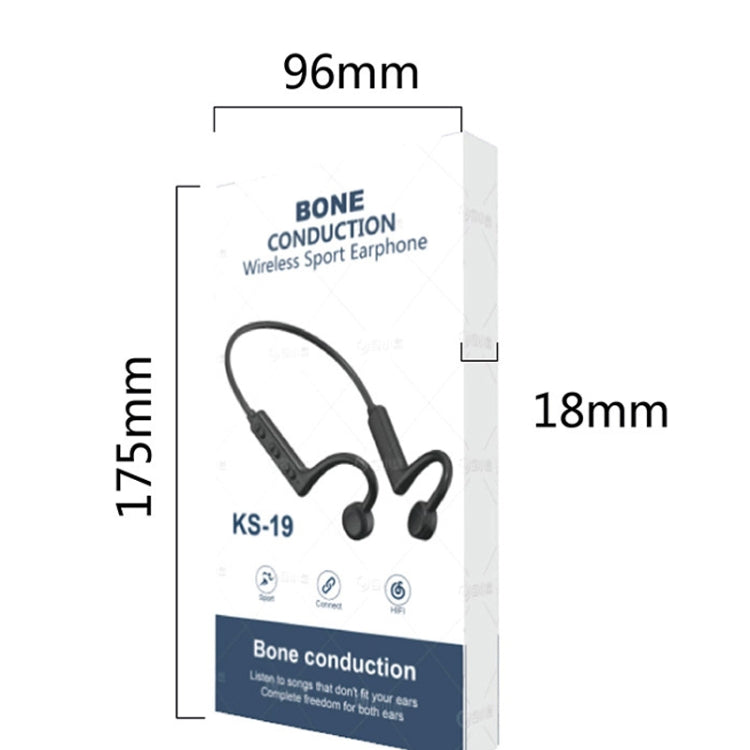 KS-19 Bluetooth Headset Sound Conducting Hanging Neck Business Headphones(Black) by bashfashion