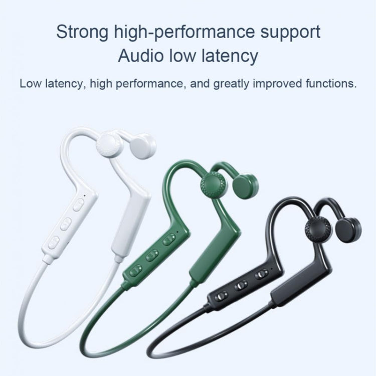 KS-19 Bluetooth Headset Sound Conducting Hanging Neck Business Headphones(Black) by bashfashion