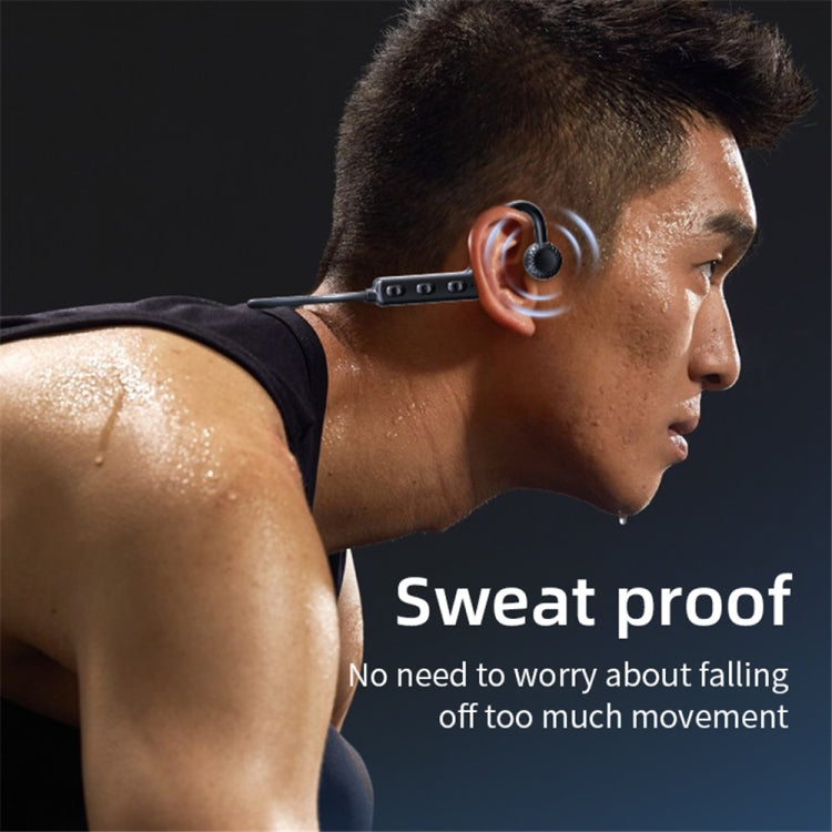 KS-19 Bluetooth Headset Sound Conducting Hanging Neck Business Headphones(Black) by bashfashion