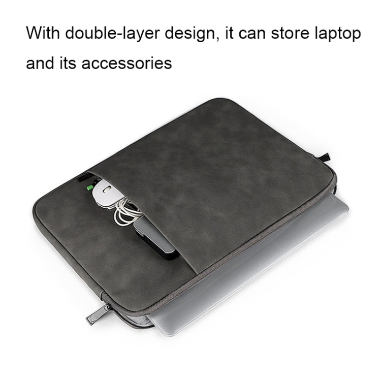 ND01DZ Double Layer Waterproof Laptop Liner Bag, Size: 13.3 inches(Dark Gray) by bashfashion