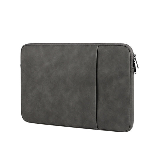 ND01DZ Double Layer Waterproof Laptop Liner Bag, Size: 14.1-15.4 inches(Dark Gray) by bashfashion