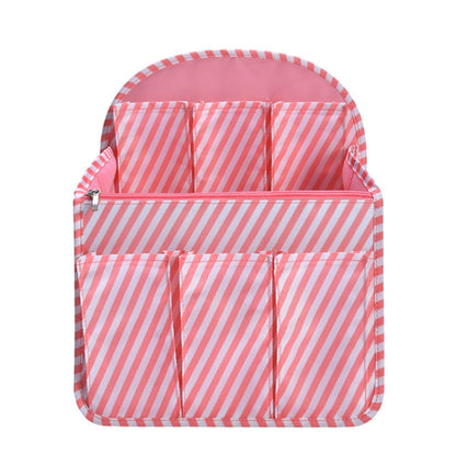 Schoolbag Separation Organizer Storage Bag Computer Backpack Liner Bag, Color: Large Pink Stripe by bashfashion