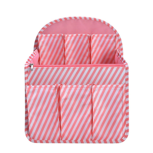 Schoolbag Separation Organizer Storage Bag Computer Backpack Liner Bag, Color: Large Pink Stripe by bashfashion