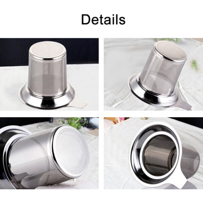 304 Stainless Steel Teapot Flat Bottom High Density Strainer With Handle(Silver) by bashfashion