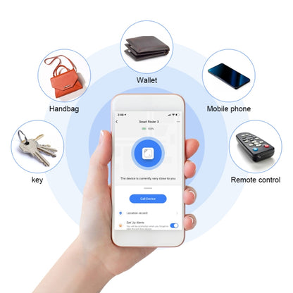 Wallet Key Finder Two Way Bluetooth Intelligent Anti-lost Device(Yellow) by bashfashion