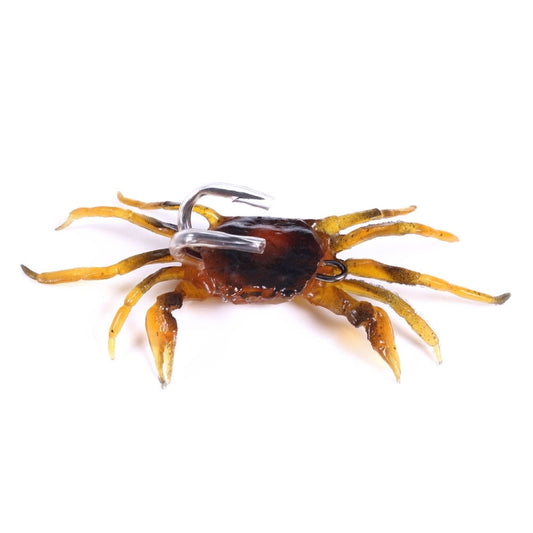 3 PCS HENGJIA SO068 Submerged Crab Hook Anti-hanging Bottom Ice Fishing Bait, Color: 10cm 30g Gray by HENGJIA