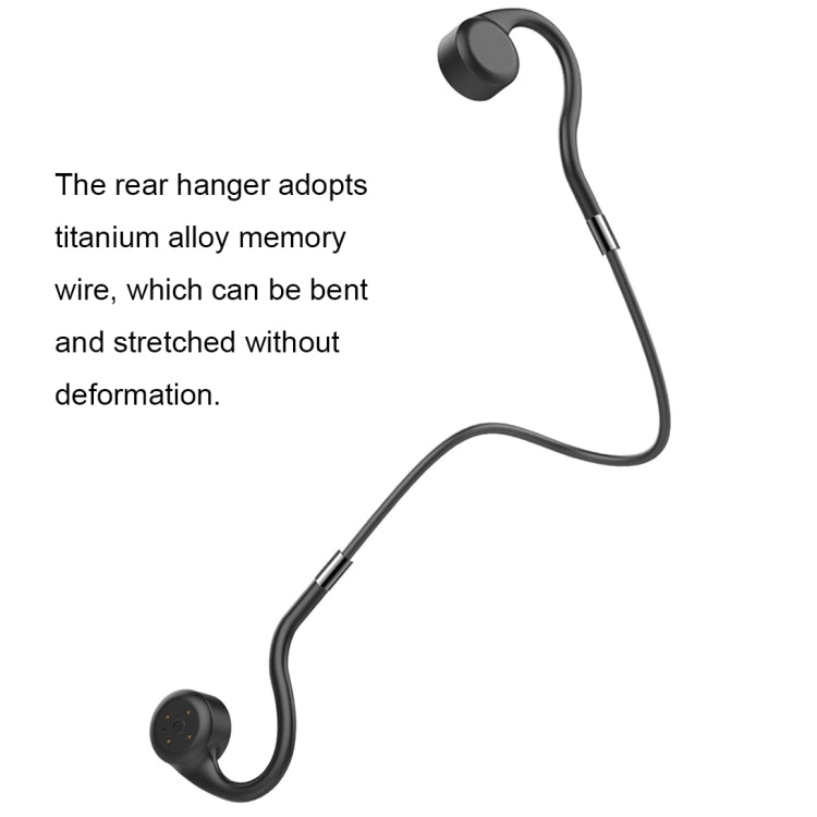 X5 Magnetic Charging Bone Conduction Bluetooth Earphone(Black) by bashfashion