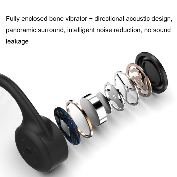 X5 Magnetic Charging Bone Conduction Bluetooth Earphone(Black) by bashfashion
