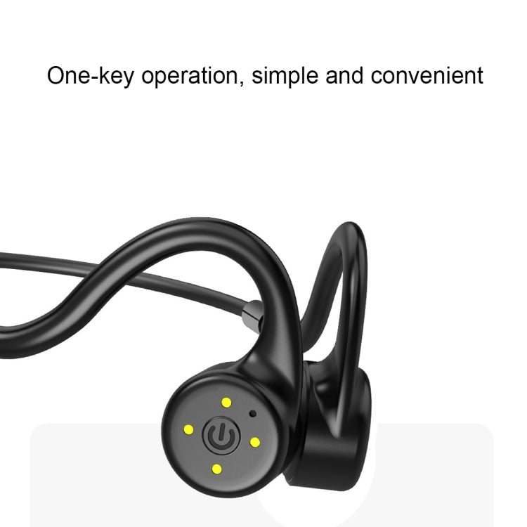 X5 Magnetic Charging Bone Conduction Bluetooth Earphone(Black) by bashfashion