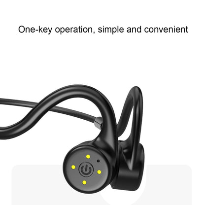 X5 Magnetic Charging Bone Conduction Bluetooth Earphone(Black) by bashfashion