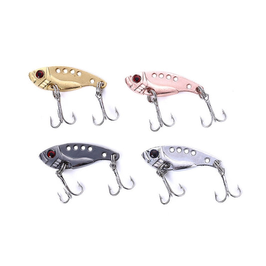 2 Sets HENGJIA VIB013 Metal VIB Fake Bait Electroplated Hard Bait, Specification: 3.5cm 3g(4 Colors) by HENGJIA