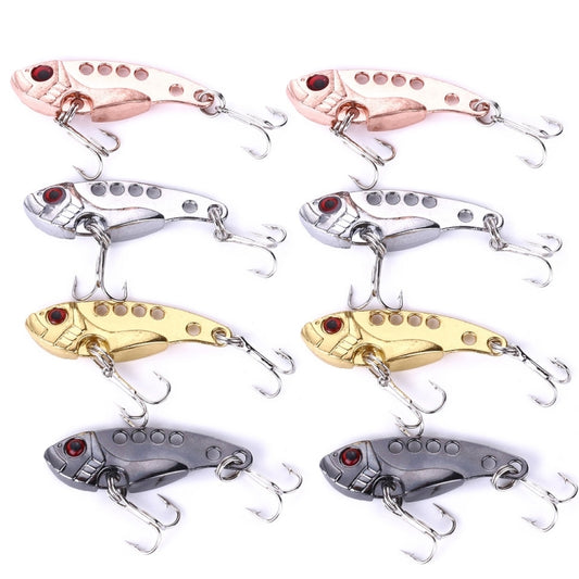 1 Set HENGJIA VIB013 Metal VIB Fake Bait Electroplated Hard Bait, Specification: 4cm 7g(4 Colors) by HENGJIA