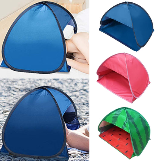 Indoor and Outdoor Automatic Quick Opening Sunshade Headrest Tent, Size: L 80x50x55cm(Watermelon) by bashfashion