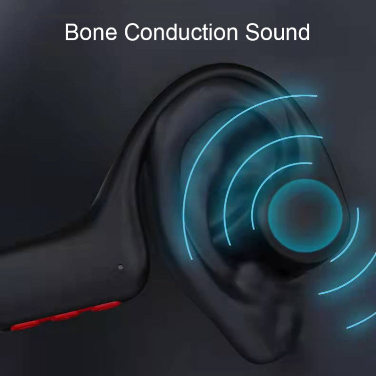 GCRT-X6 Earhook Bone Conduction Sports Bluetooth Headphones(Black) by bashfashion