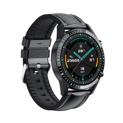 I9 1.5 Inch Heart Rate/Blood Pressure/Blood Oxygen Monitoring Watch, Color: Black Leather by bashfashion