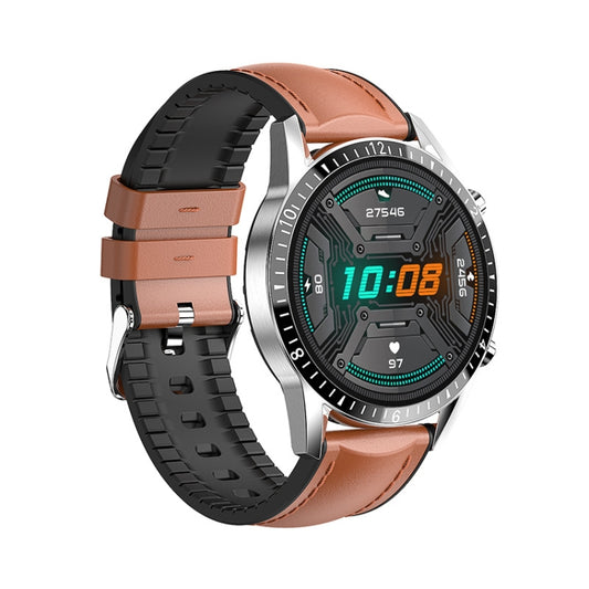 I9 1.5 Inch Heart Rate/Blood Pressure/Blood Oxygen Monitoring Watch, Color: Brown Leather by bashfashion