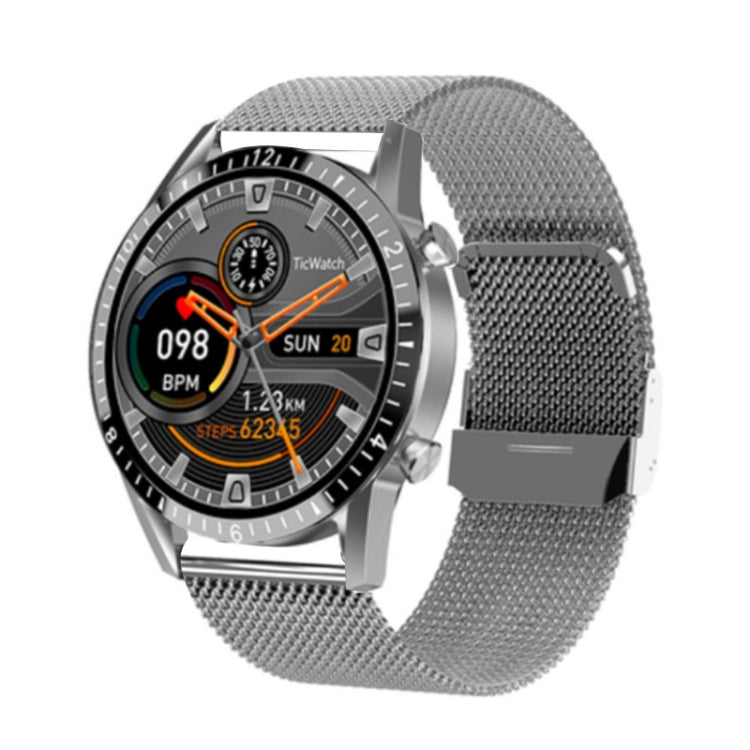 I9 1.5 Inch Heart Rate/Blood Pressure/Blood Oxygen Monitoring Watch, Color: Silver Steel by bashfashion