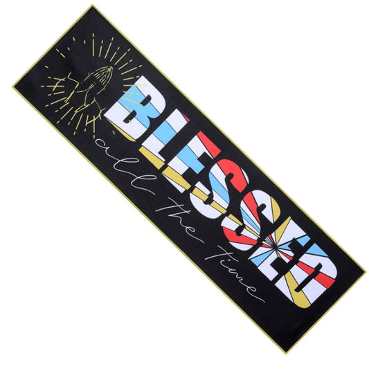 YDJ1223-1 Microfiber Double Sided Fleece Print Quick Dry Portable Sports Towel 30x100cm(BLESSED) by bashfashion