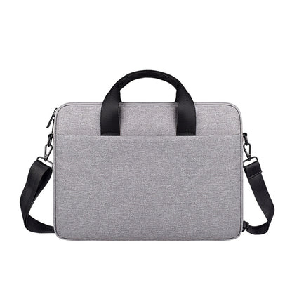 ST09 Portable Single-shoulder Laptop Bag, Size: 13.3 inches(Gray with Shoulder Strap) by bashfashion
