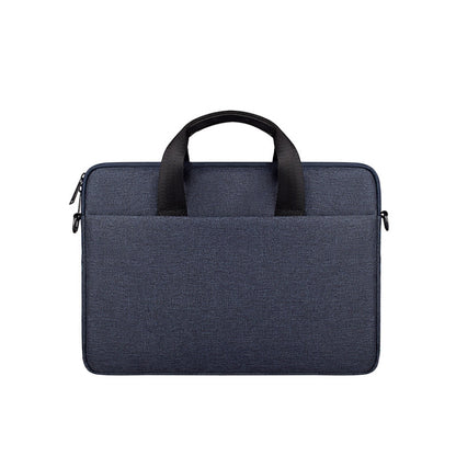 ST09 Portable Single-shoulder Laptop Bag, Size: 14.1-15.4 inches(Navy Cyan) by bashfashion