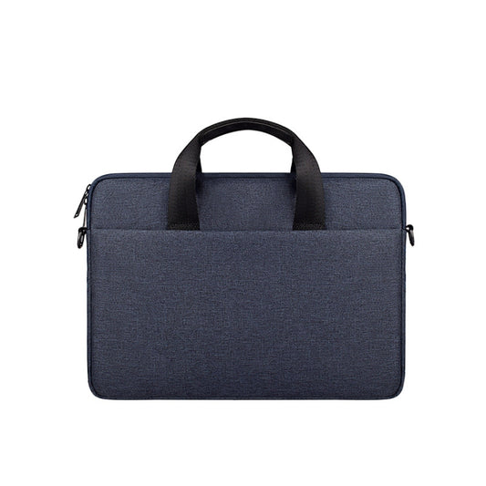 ST09 Portable Single-shoulder Laptop Bag, Size: 14.1-15.4 inches(Navy Cyan) by bashfashion