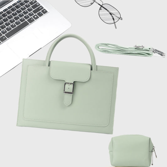 S176 Portable Waterproof Laptop Bag with Power Pack, Size: 13 inches(Mint Green) by bashfashion
