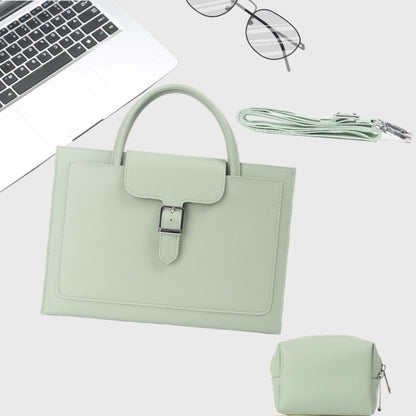 S176 Portable Waterproof Laptop Bag with Power Pack, Size: 14 inches(Mint Green) by bashfashion