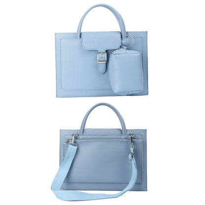 S176 Portable Waterproof Laptop Bag with Power Pack, Size: 14 inches(Sky Blue) by bashfashion