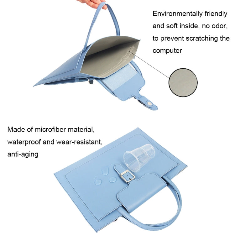 S176 Portable Waterproof Laptop Bag with Power Pack, Size: 14 inches(Sky Blue) by bashfashion