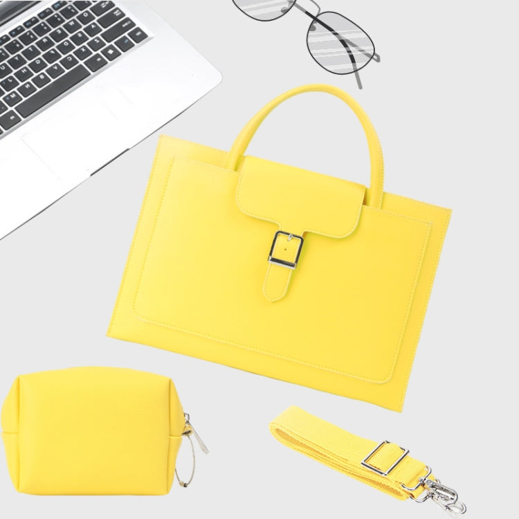 S176 Portable Waterproof Laptop Bag with Power Pack, Size: 15 inches(Goose Yellow) by bashfashion