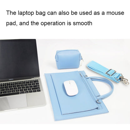 S176 Portable Waterproof Laptop Bag with Power Pack, Size: 15 inches(Sky Blue) by bashfashion