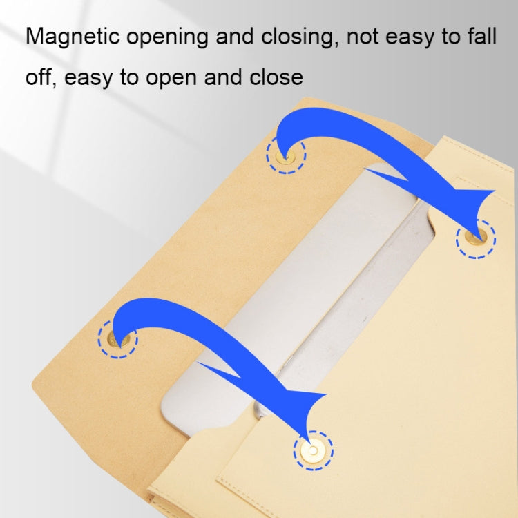 S178 3 In 1 Leather Waterproof Laptop Liner Bag, Size: 15 inches(Avocado Green) by bashfashion