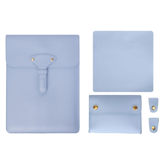 S177 3 In 1 Leather Waterproof Laptop Liner Bags, Size: 13 inches(Baby Blue) by bashfashion
